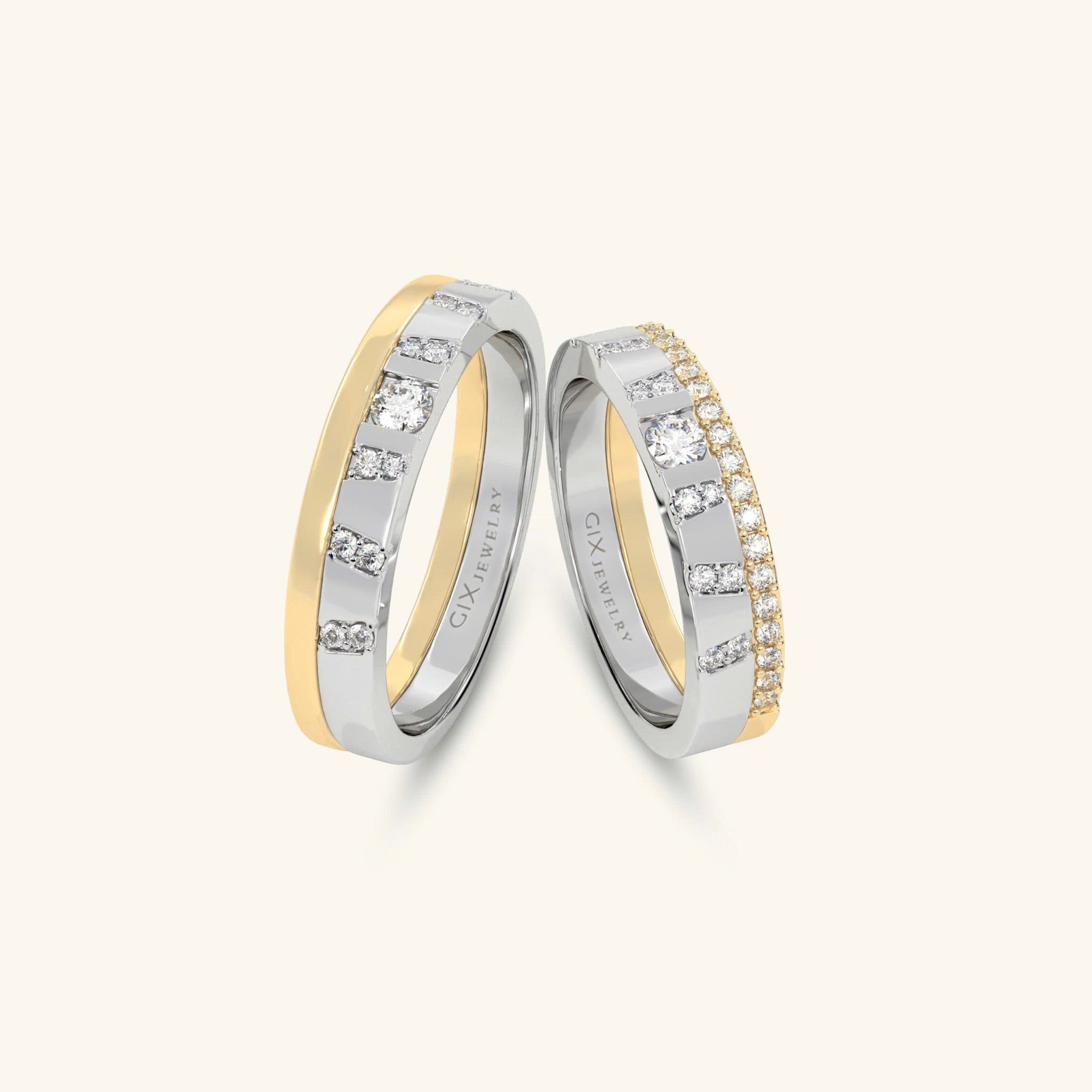  Nhẫn cưới vàng 18k thiết kế riêng - GCR25050236 | Gix Jewel 