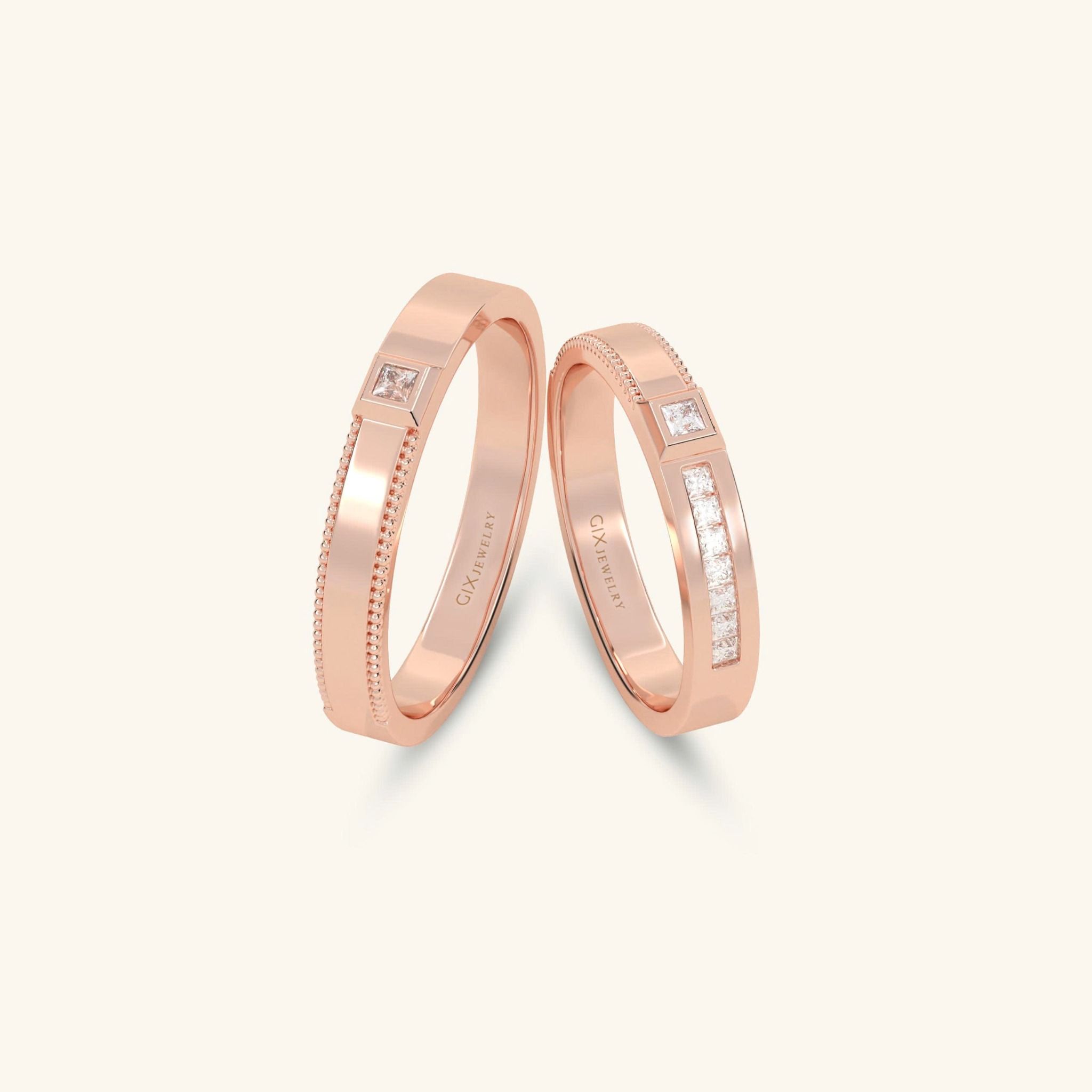  Nhẫn cưới cặp bạc thiết kế riêng - GCR25050215 | Gix Jewel 