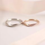  Nhẫn đôi vô cực đính đá Moissanite khắc chữ Gix - GCR25050031 