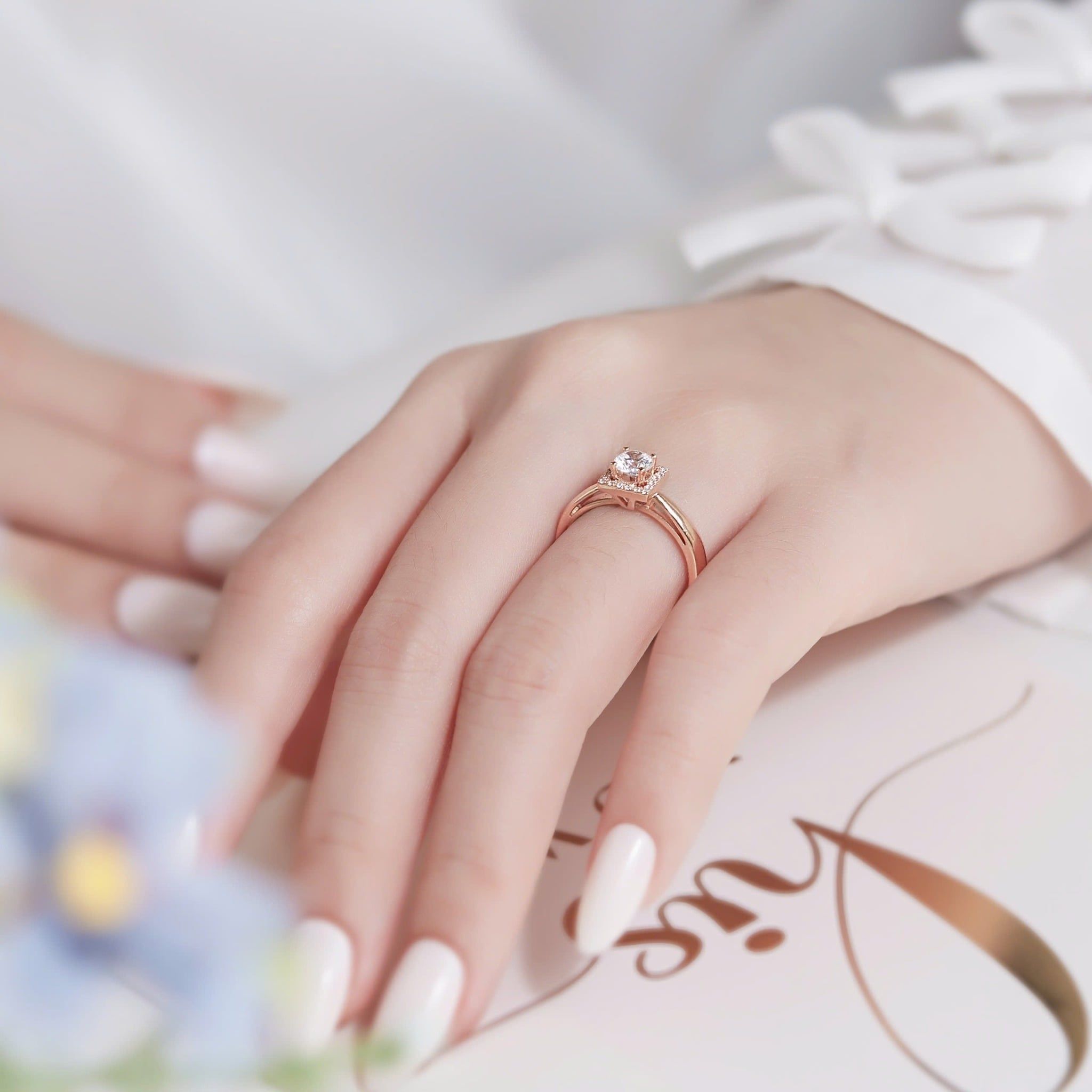  Nhẫn cầu hôn bạc Halo Rise | Gix Jewel 