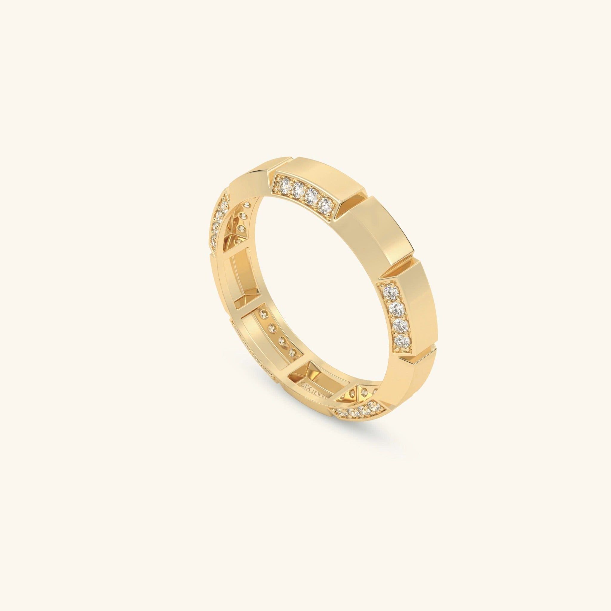 Nhẫn cưới vàng 18k thiết kế riêng - GCR25050211 | Gix Jewel 