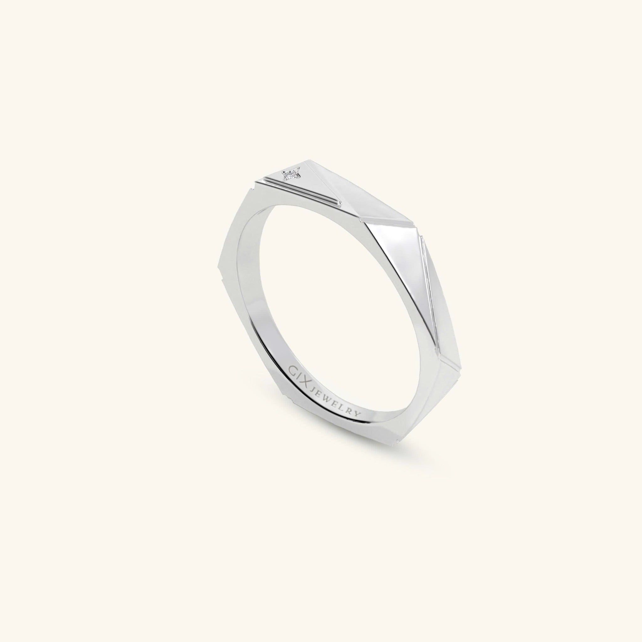  Nhẫn cưới cặp bạc thiết kế riêng - GCR25050173 | Gix Jewel 