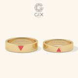  Nhẫn Cưới Vàng Tây 10K Đẹp Khắc Chữ - Symara | GCR25050007 