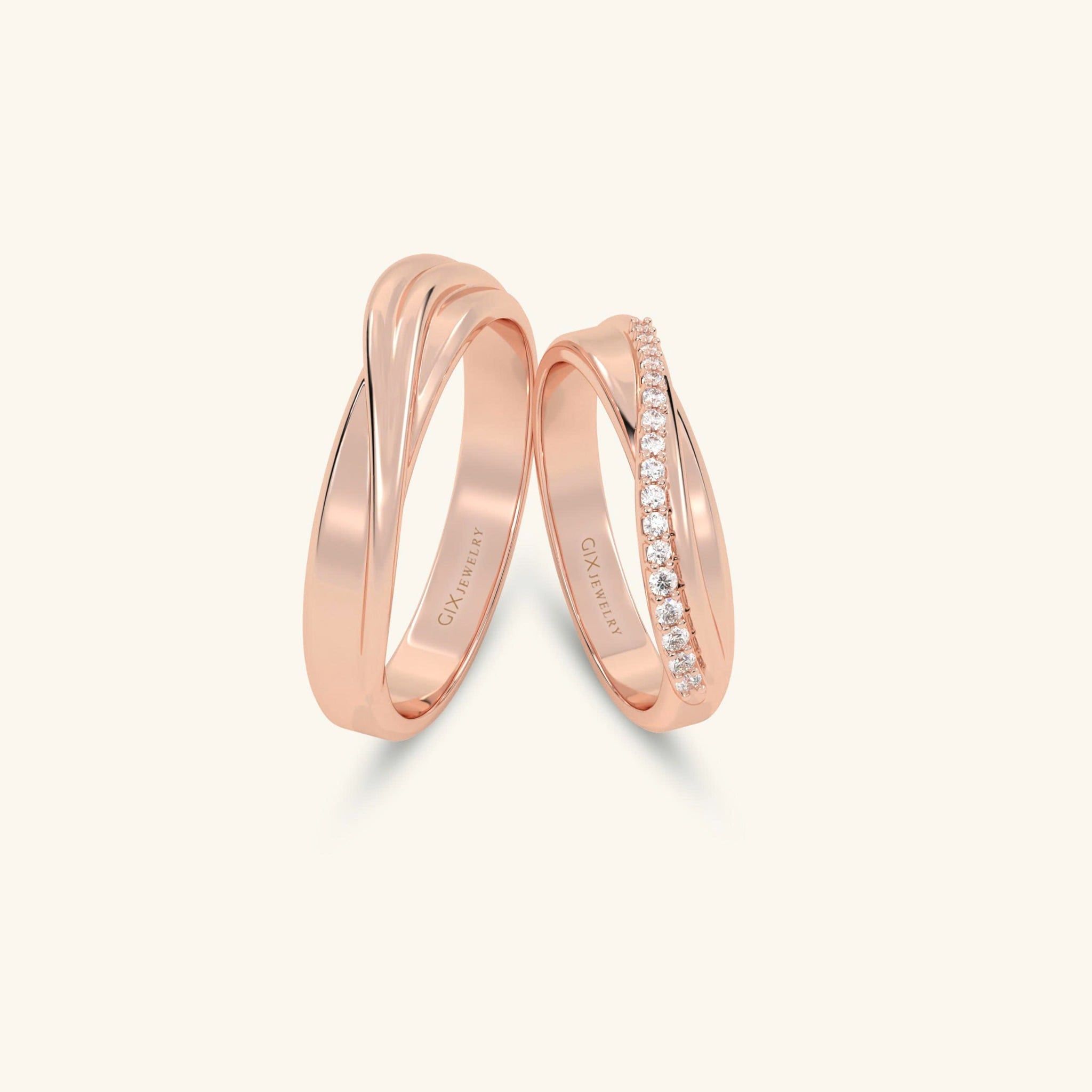  Nhẫn cưới vàng 10k thiết kế riêng - GCR25050180 | Gix Jewel 