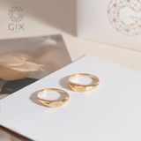  Nhẫn Cưới Đôi Signet Ring Vàng 610 Gix Jewel - GCR25050129 