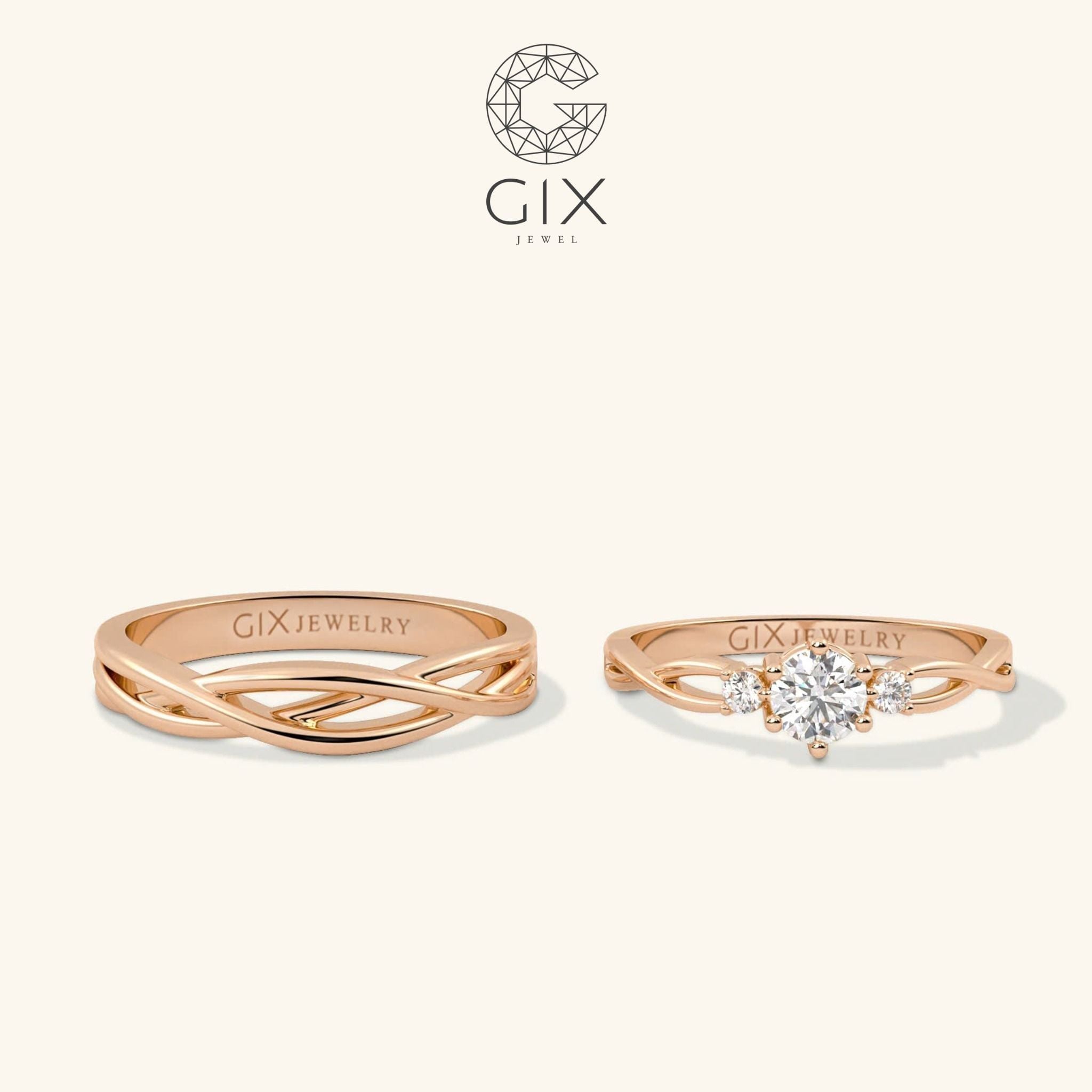  Nhẫn Cưới Vàng 14K Gix Jewel - GCR25050040 