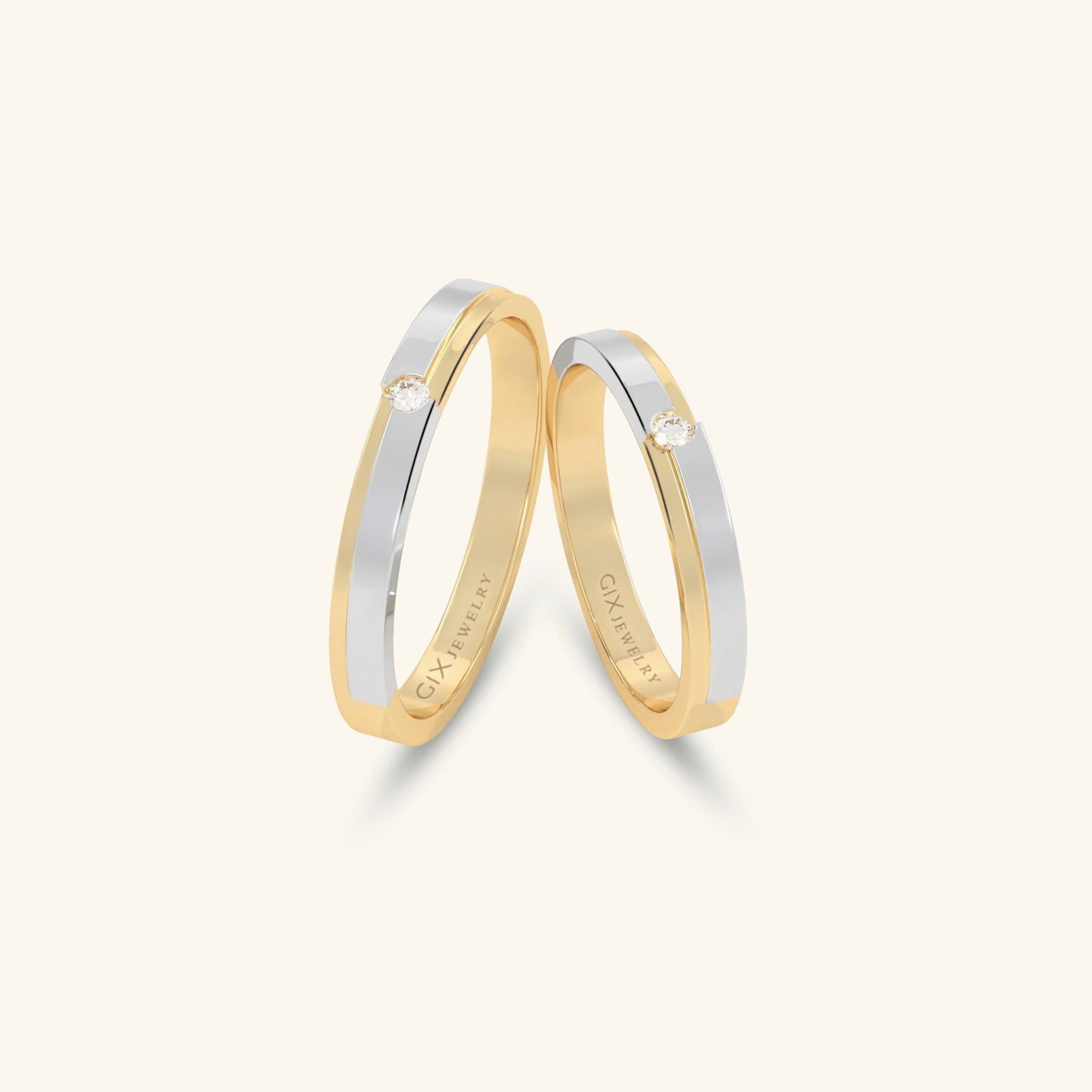  Nhẫn cưới vàng 18k thiết kế riêng - GCR25050193 | Gix Jewel 