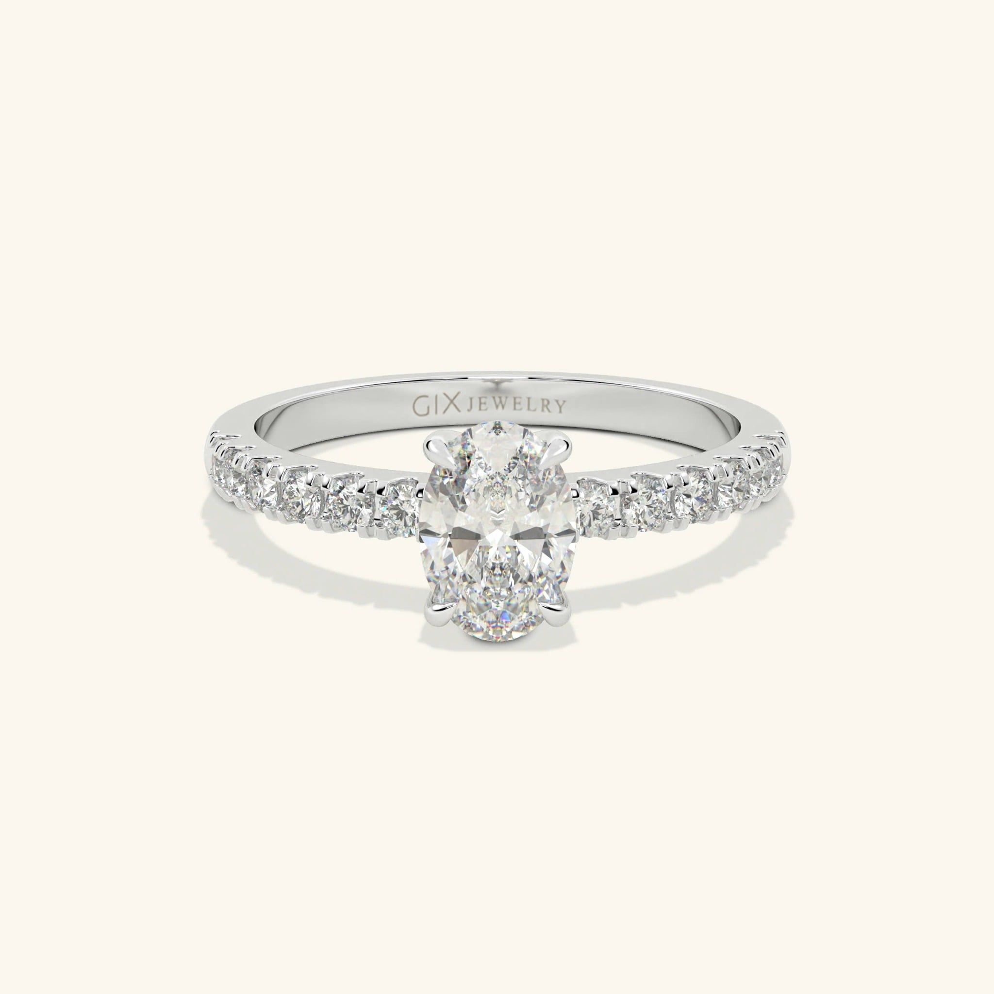 Nhẫn cầu hôn vàng 18k Oval Bliss | Gix Jewel 