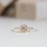 [CÓ SẴN] Nhẫn cầu hôn Radiant Vow đính đá vàng 14k - ni 9 