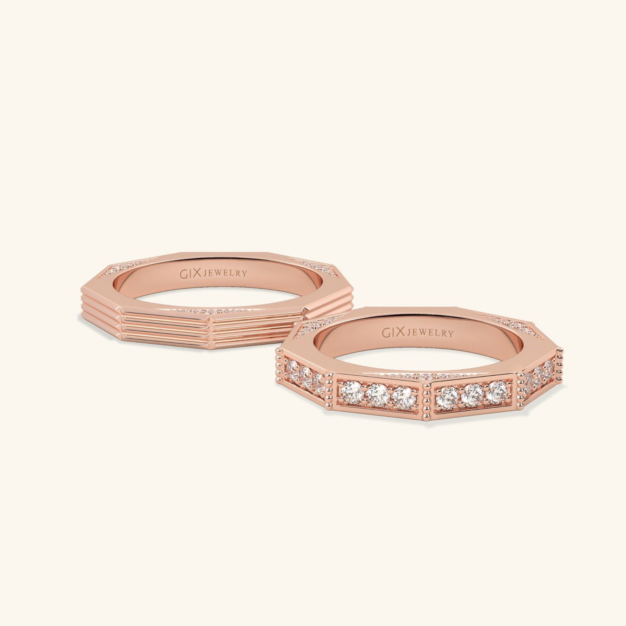  Nhẫn cưới vàng 18k thiết kế riêng - GCR25050290 | Gix Jewel 