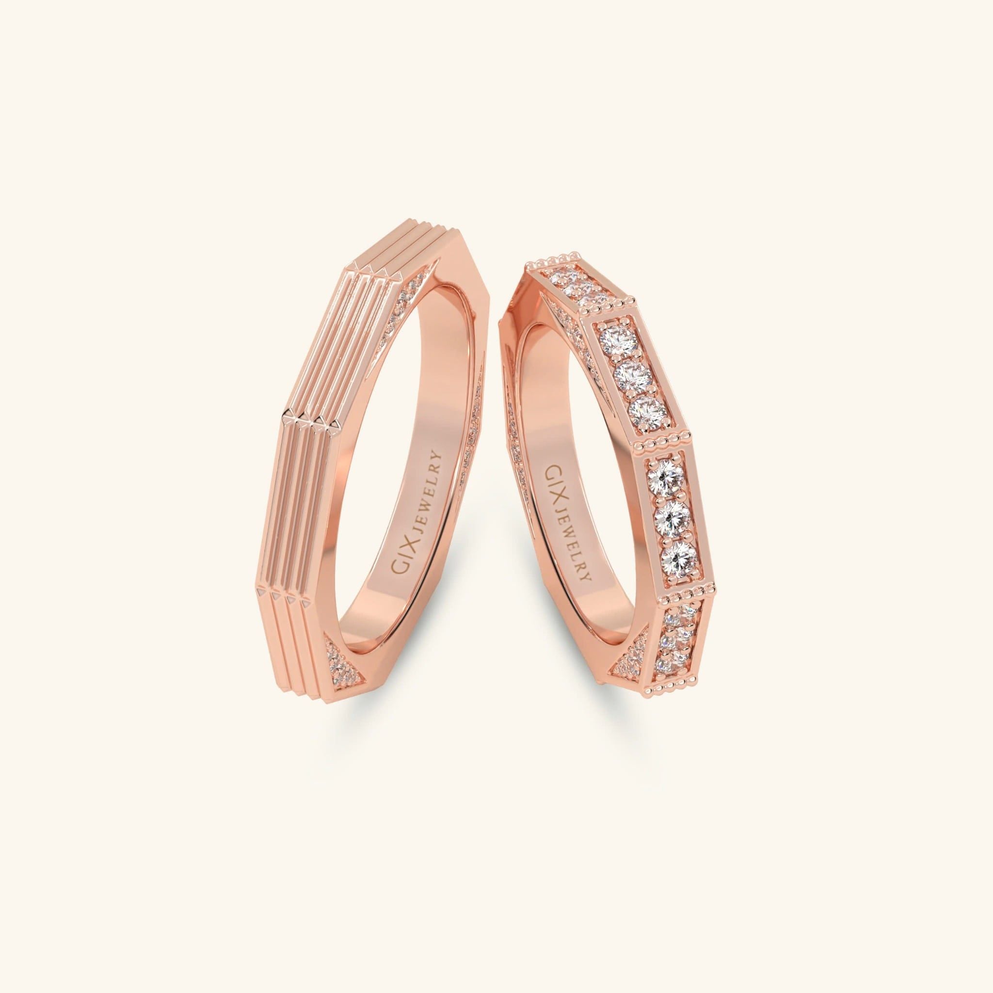  Nhẫn cưới vàng 18k thiết kế riêng - GCR25050290 | Gix Jewel 