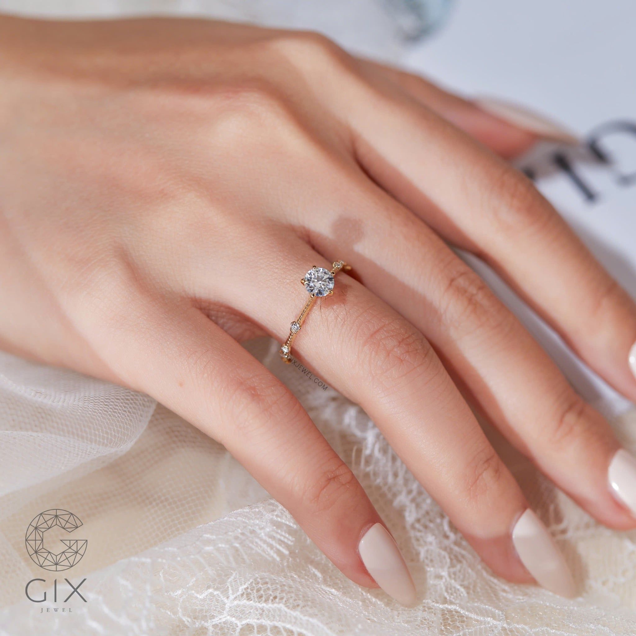  Nhẫn cầu hôn vàng 14k Twilight | Gix Jewel 
