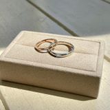  Nhẫn cưới vàng 14k đơn giản đẹp đính kim cương nhân tạo - GCR25050032 