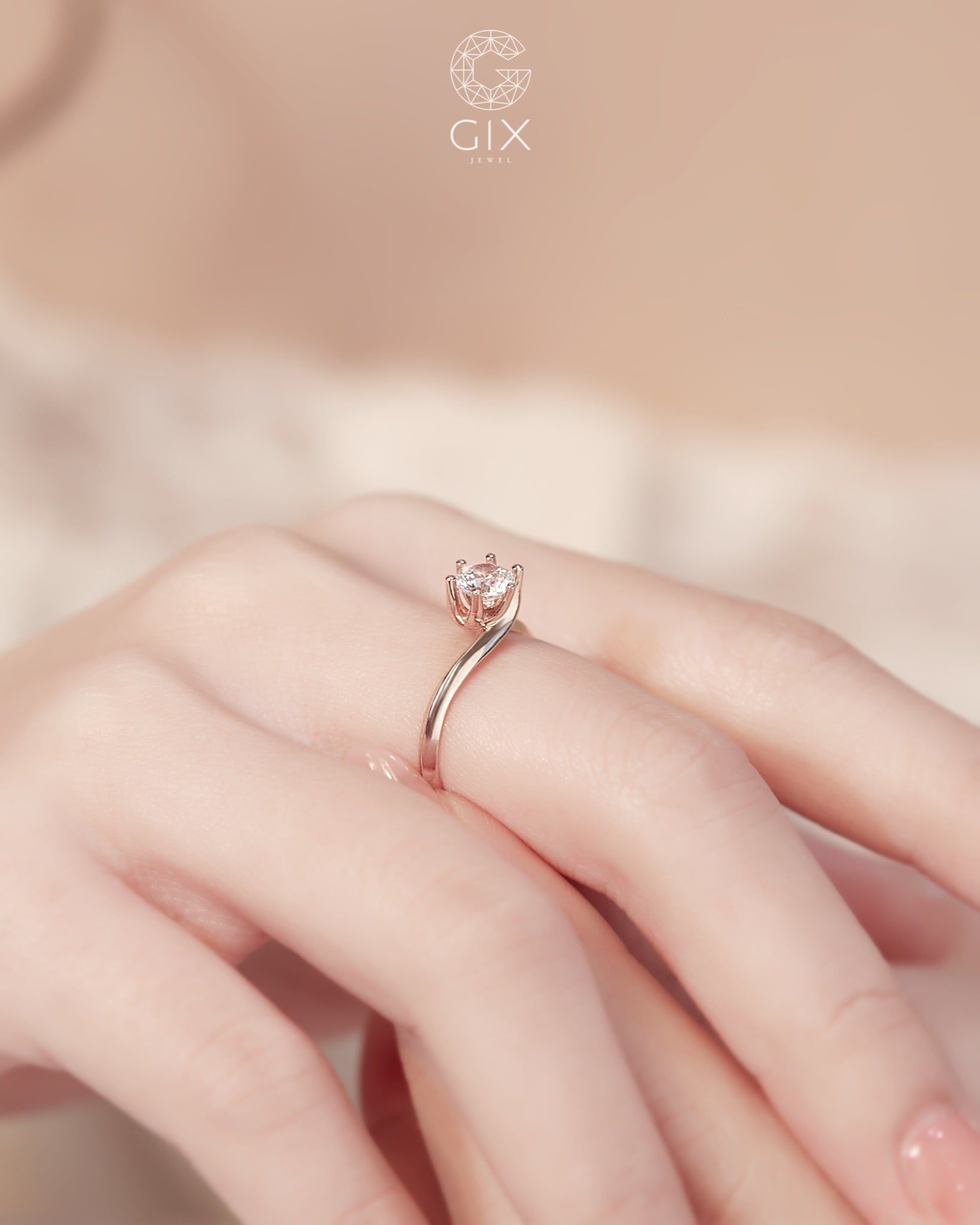  Nhẫn cầu hôn vàng 10k Grace Vine | Gix Jewel 