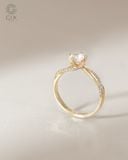  Nhẫn cầu hôn vàng tây 18k đính kim cương - Trellis Diamond  | Gix Jewel 