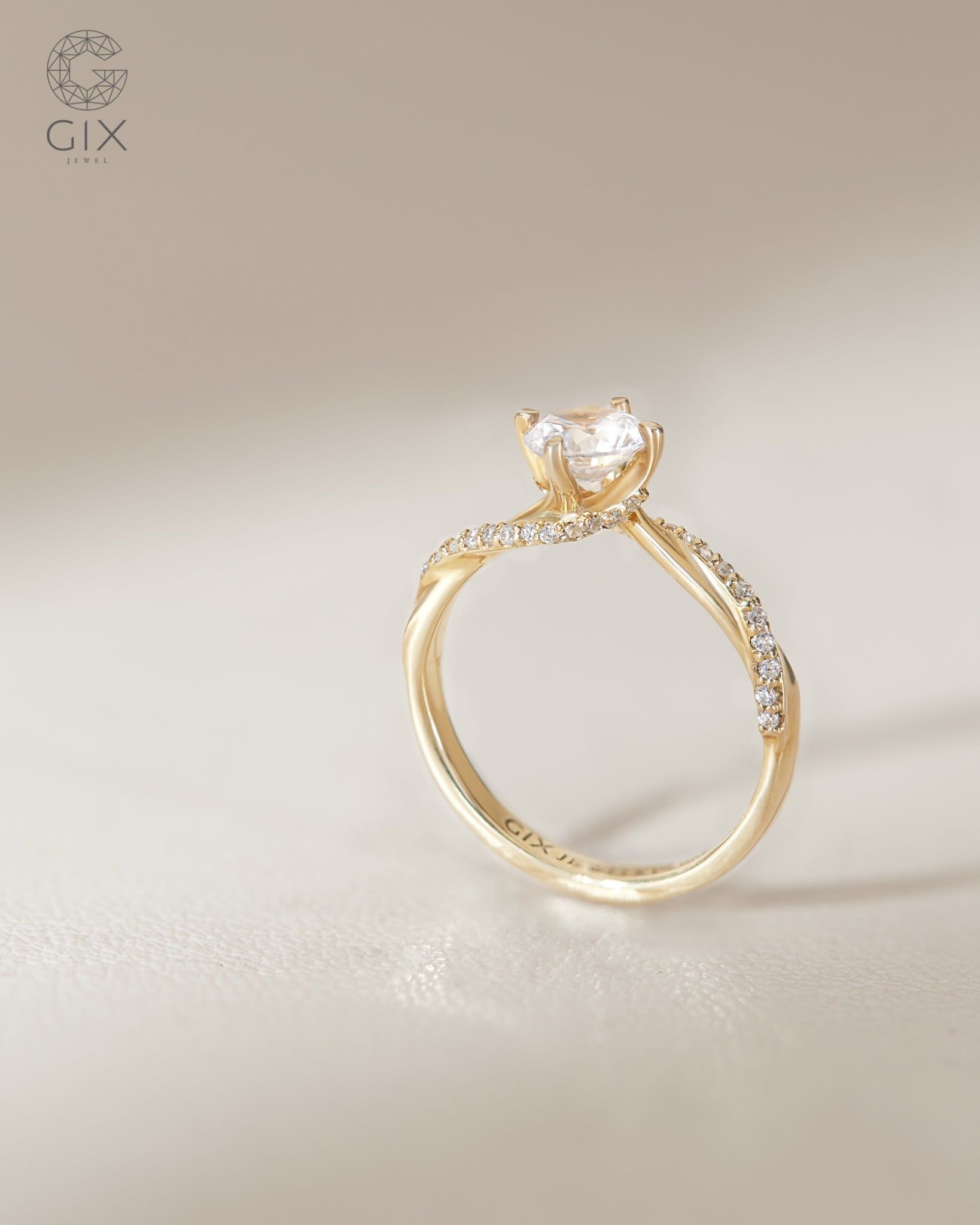  Nhẫn cầu hôn bạc Trellis Diamond  | Gix Jewel 