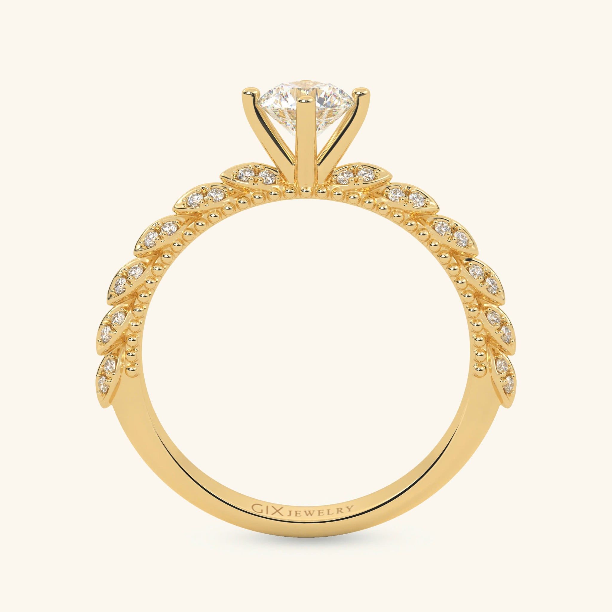  Nhẫn cầu hôn vàng 18k Fire Bloom | Gixjewelry 