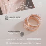  Nhẫn Cưới Vàng 10K Đính Kim Cương In Vân Tay Gix - GCR25050049 