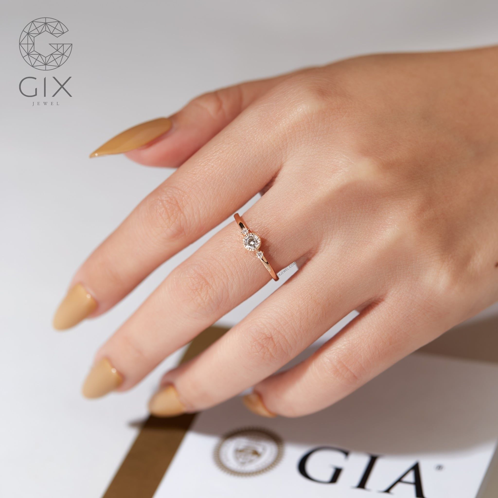  Nhẫn cầu hôn vàng 18k Infinity Three | Gix Jewel 