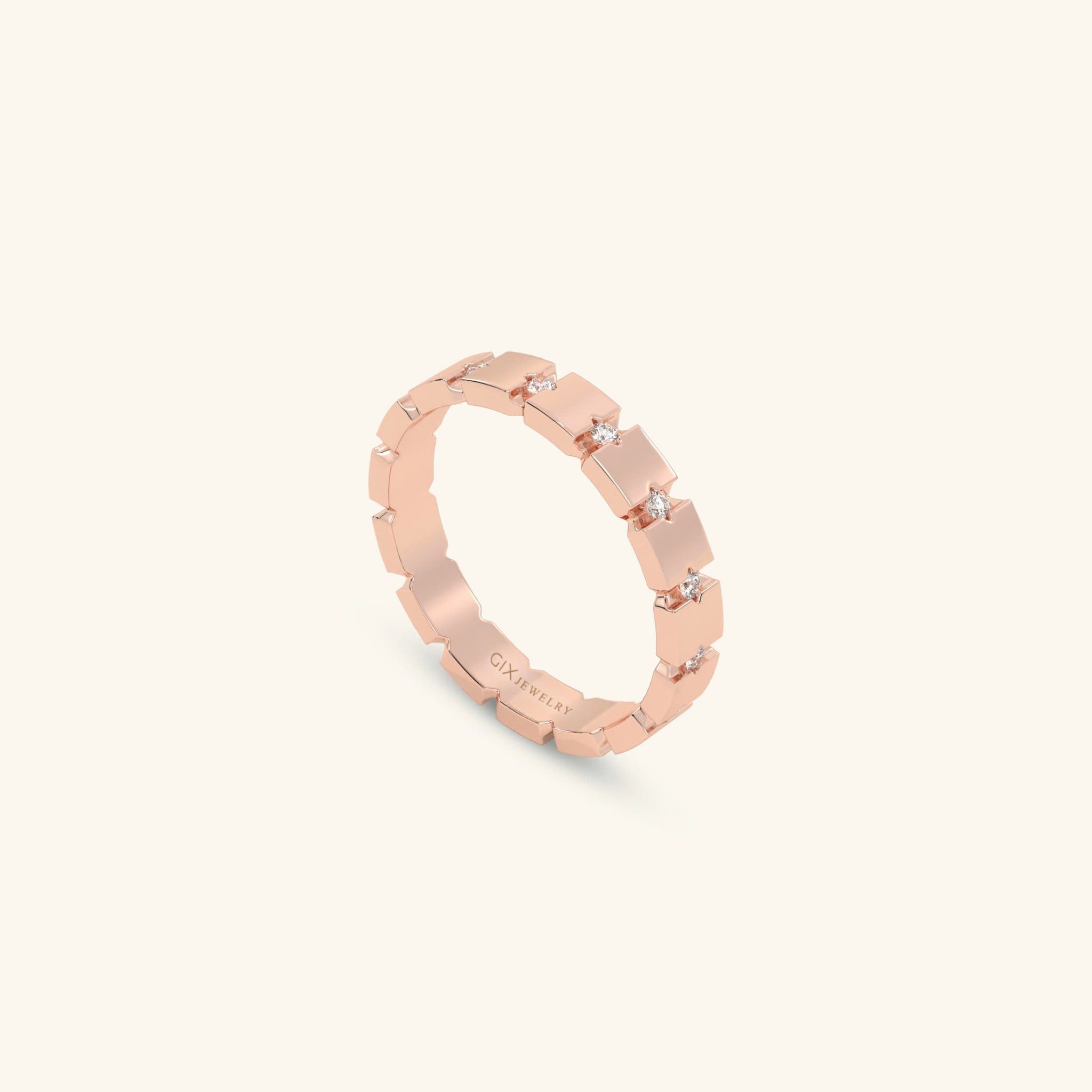  Nhẫn cưới vàng 18k thiết kế riêng - GCR25050286 | Gix Jewel 