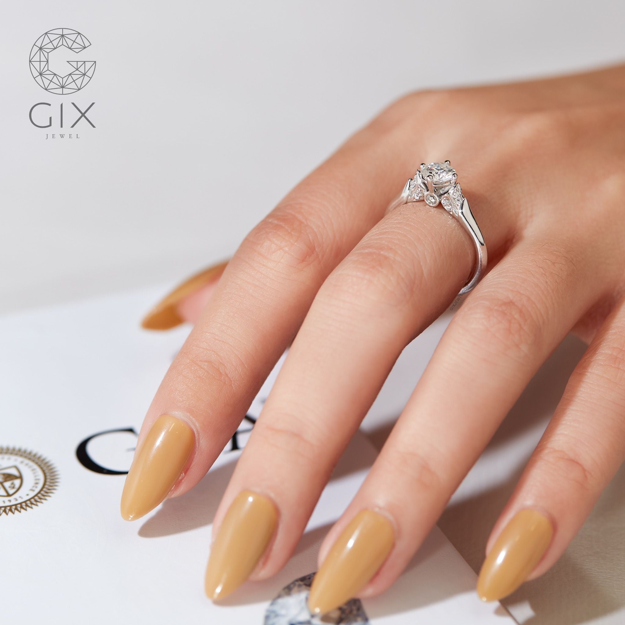 Nhẫn cầu hôn bạc Ribbon Promise | Gix Jewel 