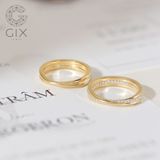  Nhẫn cưới Mobius vô cực vàng 10k Gix Jewel - GCR25050093 