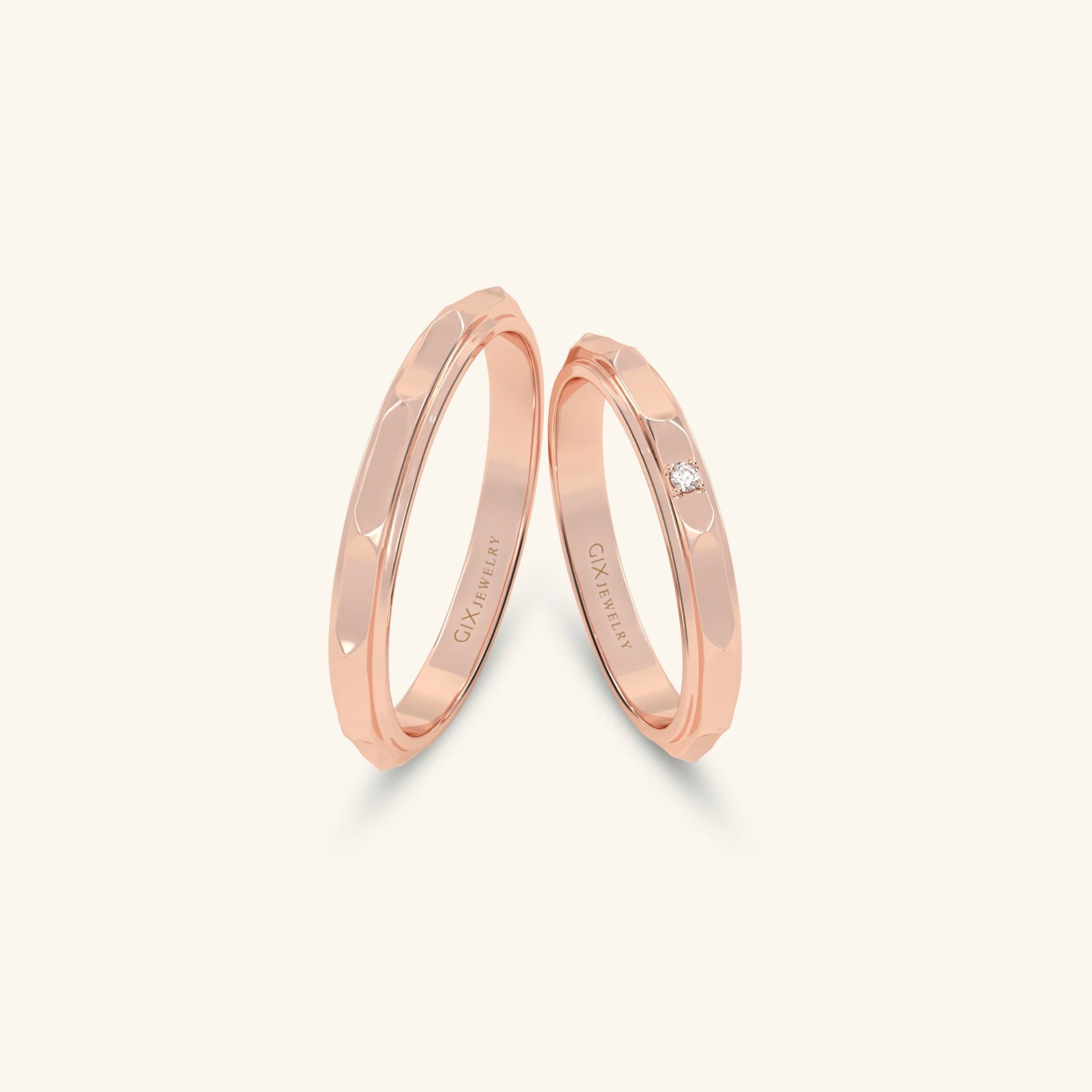  Nhẫn cưới vàng 10k thiết kế riêng - GCR25050296 | Gix Jewel 