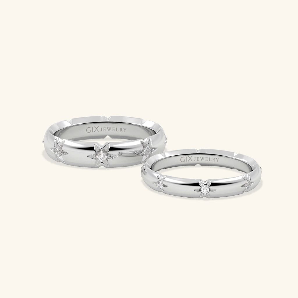 Nhẫn cưới vàng 18k thiết kế riêng - GCR25050297 | Gix Jewel