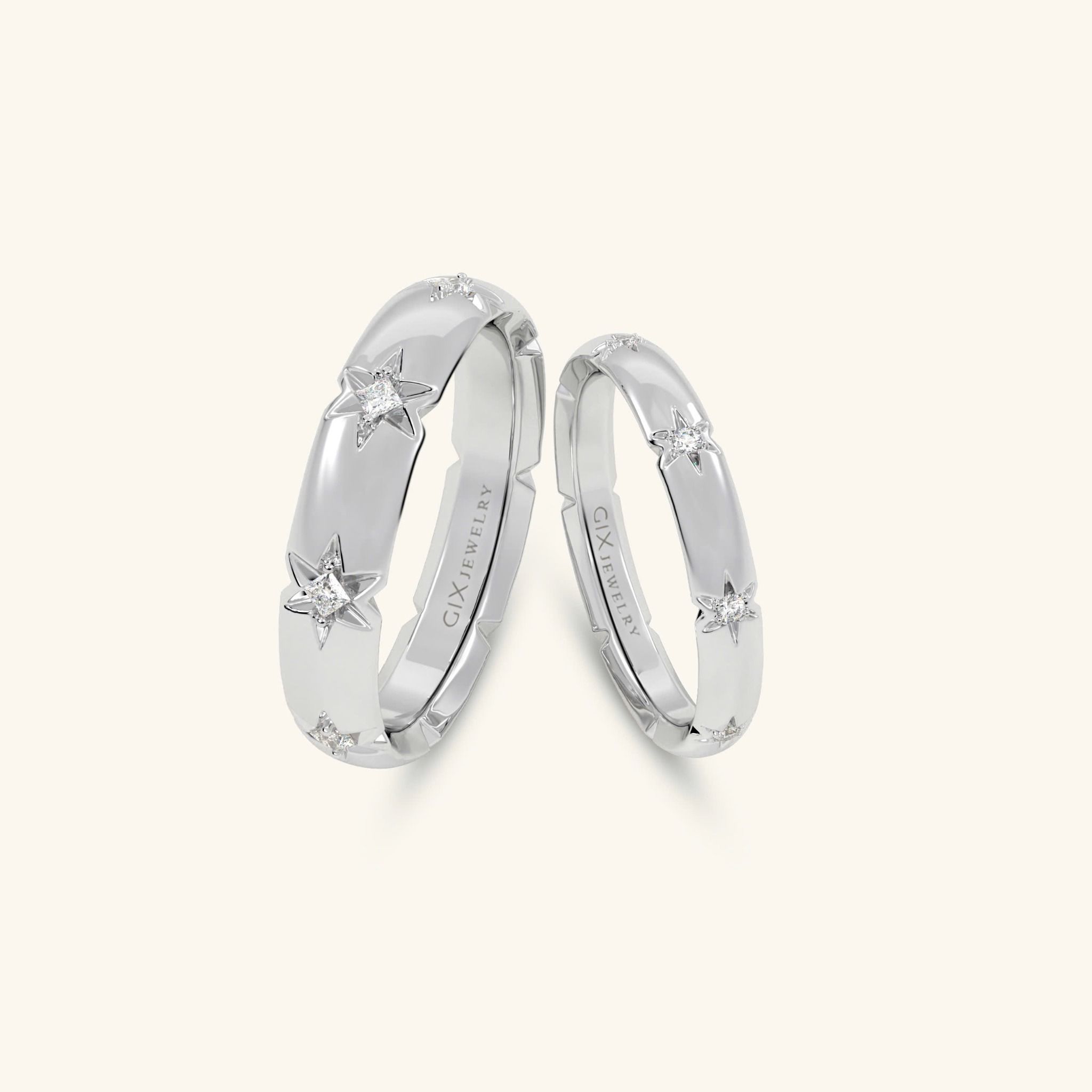  Nhẫn cưới vàng 10k thiết kế riêng - GCR25050297 | Gix Jewel 
