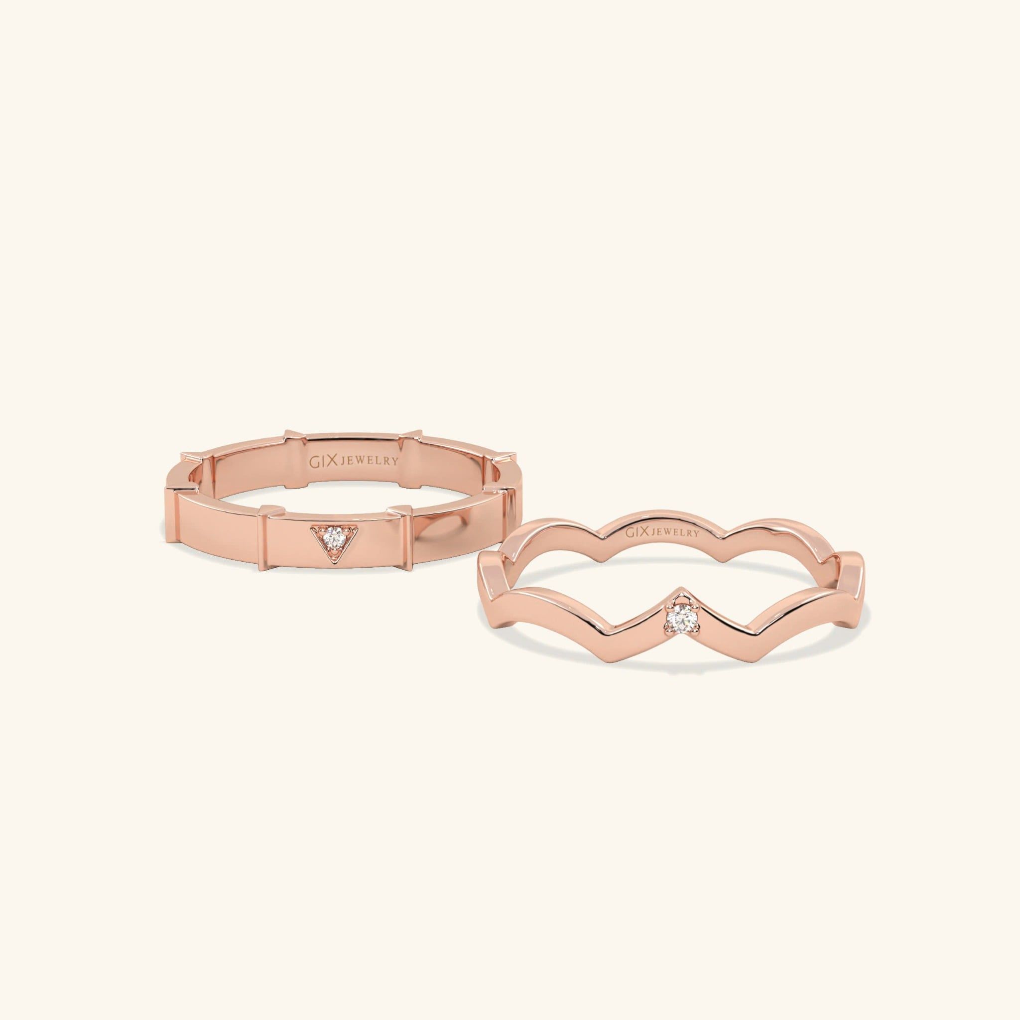  Nhẫn cưới vàng 18k thiết kế riêng - GCR25050264 | Gix Jewel 
