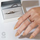  Nhẫn cưới Eternity vàng 18k đính kim cương Gixjewel - GCR25050114 