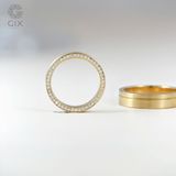  Nhẫn cưới vàng 14k đính đá khắc tên Gixjewel - GCR25050080 