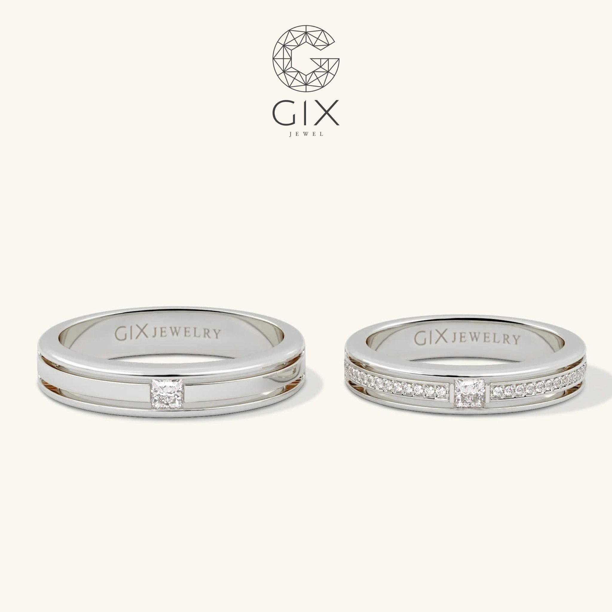  [Có Sẵn] Nhẫn Cặp Đẹp Bạc Mạ Vàng - GCR25050029 