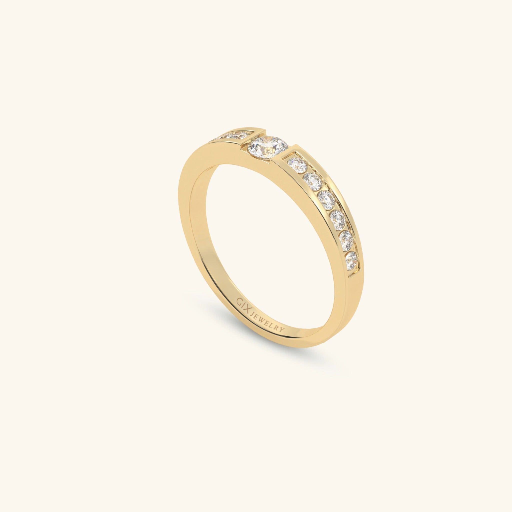  Nhẫn cưới vàng 10k thiết kế riêng - GCR25050174 | Gix Jewel 