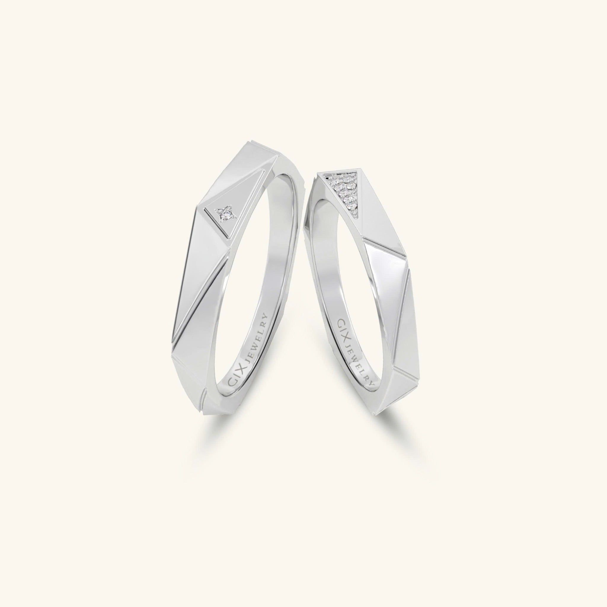  Nhẫn cưới cặp bạc thiết kế riêng - GCR25050173 | Gix Jewel 