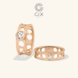  Nhẫn cưới vàng 14k thiết kế đẹp lạ đính đá lớn - GCR25050028 