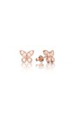  [CÓ SẴN] Bông tai vàng 14k mặt bướm đính moissanite 1.5li 