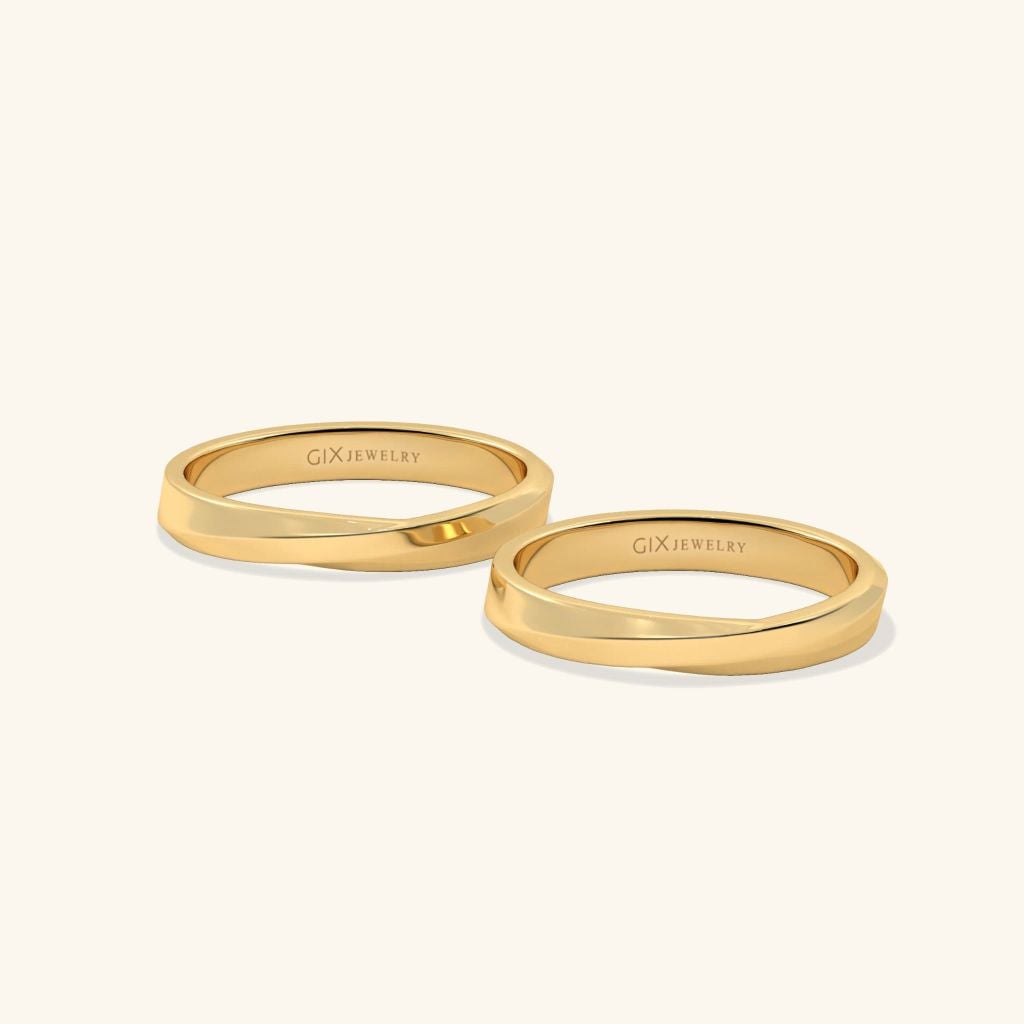 Nhẫn đôi bạc thiết kế riêng - GCR25050295 | Gix Jewel
