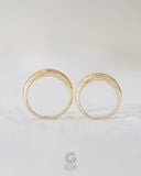  Nhẫn cưới bản mo vàng tây & bạc đẹp khắc sao trăng - GCR25050154 | Gix Jewel 