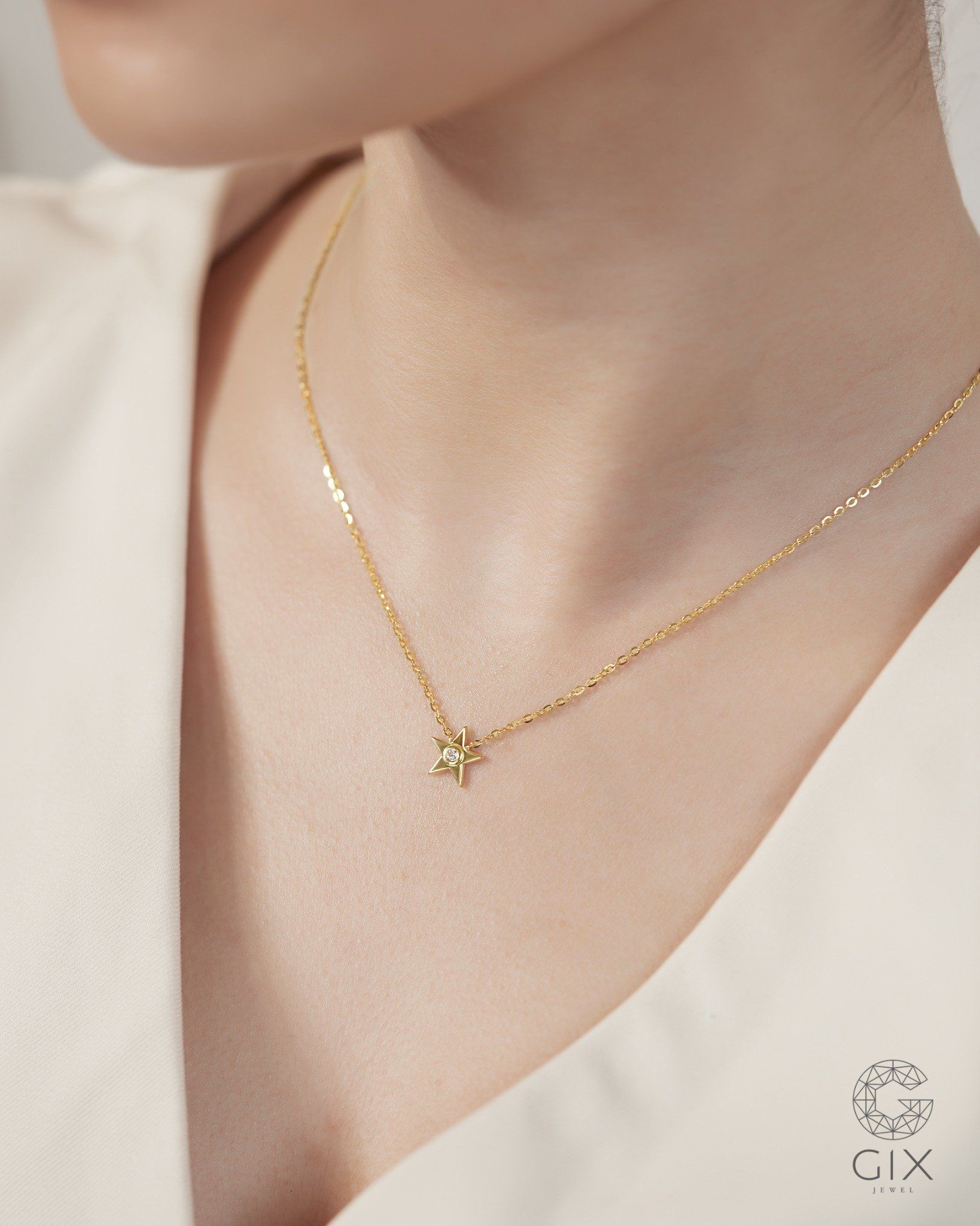  Dây chuyền bạc nữ đẹp mạ vàng hình ngôi sao - Star of Hope | Gix Jewelry 