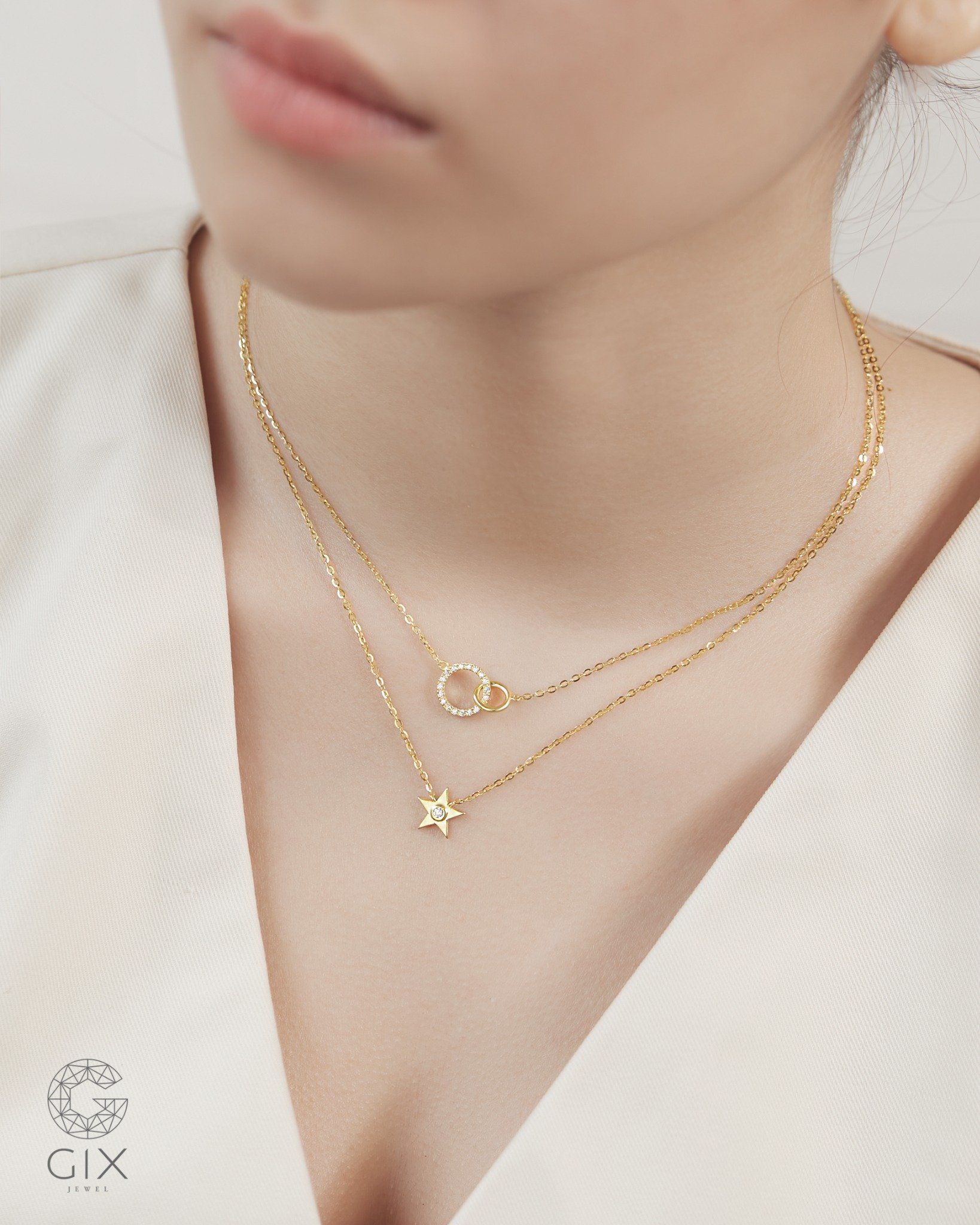  Dây chuyền bạc nữ đẹp mạ vàng hình ngôi sao - Star of Hope | Gix Jewelry 