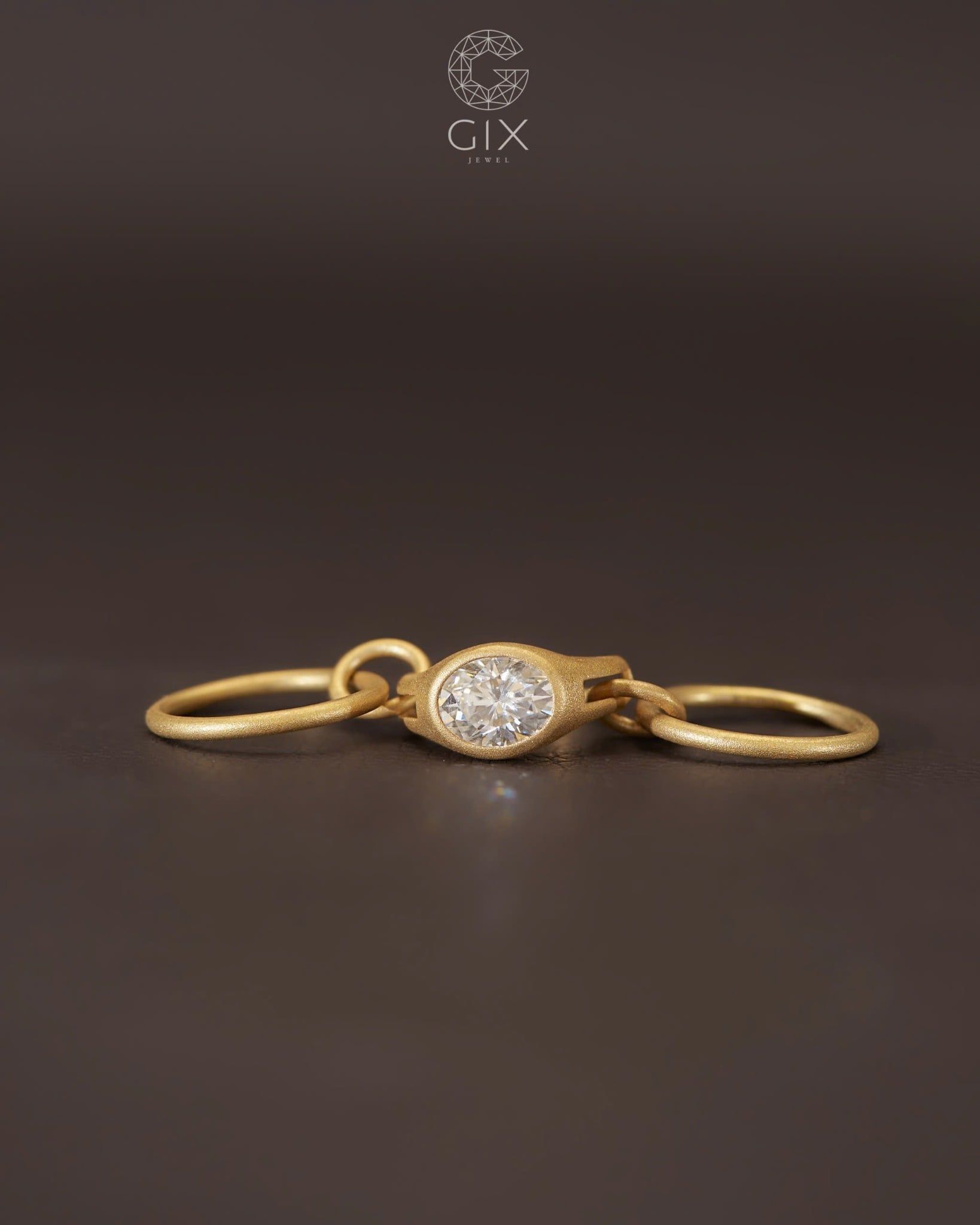  Nhẫn signet xếp nhiều vòng vàng tây 18k & bạc đẹp đeo cá tính | Gix Jewel 