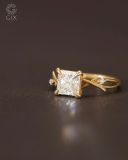  [CÓ SẴN] Nhẫn cầu hôn Neon Kiss vàng 18k đính moissanite - ni 9 