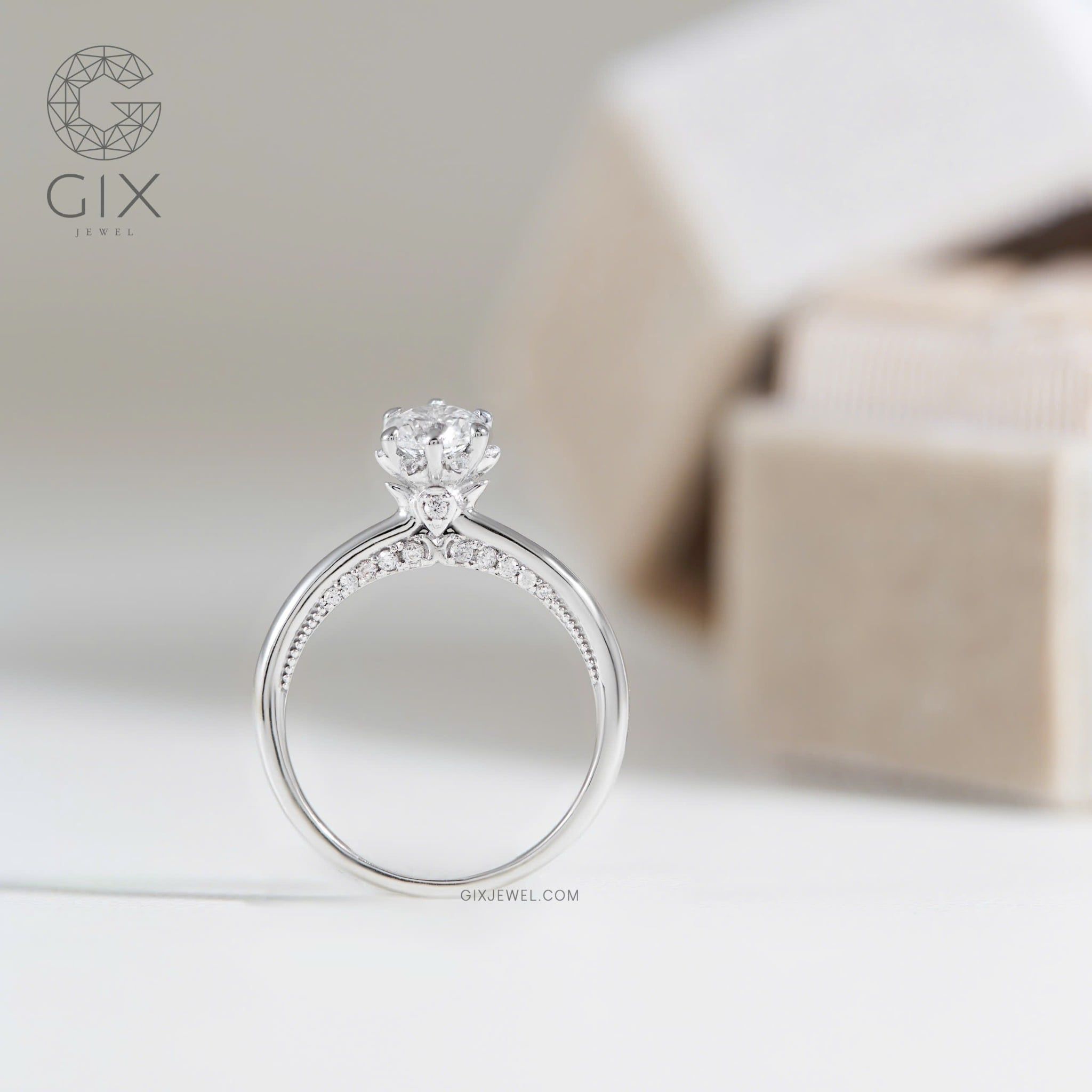  Nhẫn cầu hôn vàng 14k Eternelle | Gixjewel 