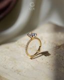  Nhẫn Cầu Hôn Kim Cương Vàng 18K - Oval Dream | Gix Jewel 