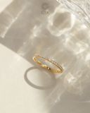  Nhẫn nữ đính kim cương tấm - GNN25050137 | Gix Jewel 