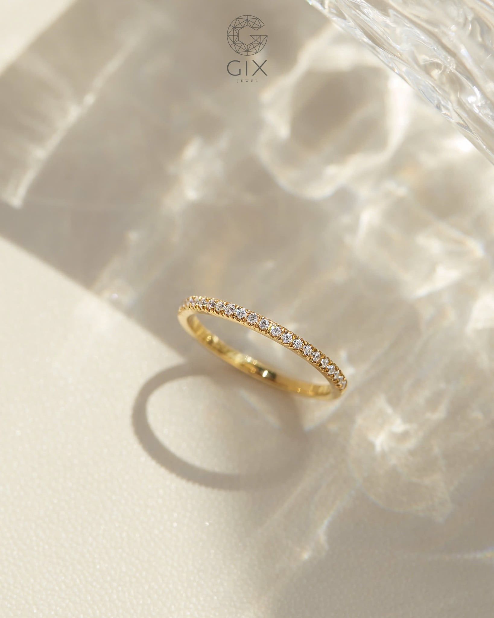  Nhẫn nữ đính kim cương tấm - GNN25050137 | Gix Jewel 