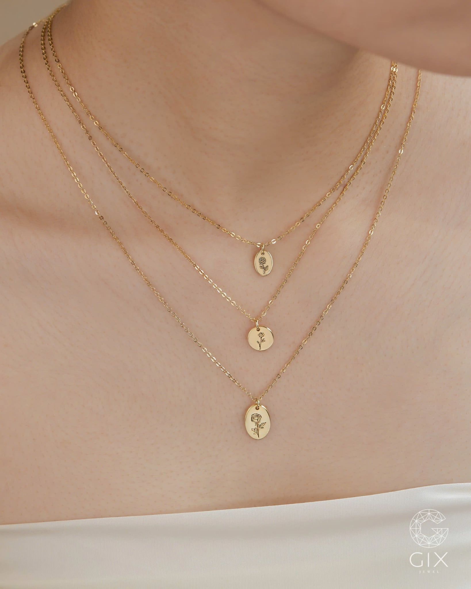  Dây chuyền mặt tròn mini khắc theo yêu cầu | Gix Jewel 