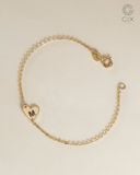  Lắc tay trái tim khắc chữ cái | Gix Jewel 