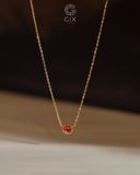  [CÓ SẴN] Dây chuyền sapphire cam vàng vàng 14k | Gix Jewel 